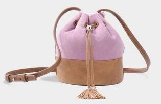 女士UGGNOESHEEPSKINDRAWSTRING新女流蘇奢華羊皮抽繩桶包WDS005